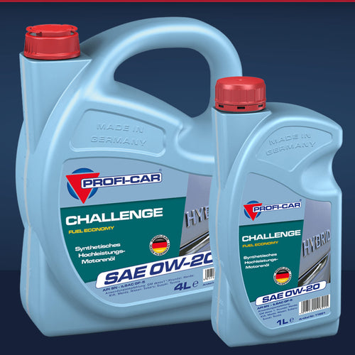 Produktbild 1 Liter und 4 Liter PROFI-CAR CHALLENGE SAE 0W-20 Synthetisches PKW Motorenöl PROFI-CAR Online Shop